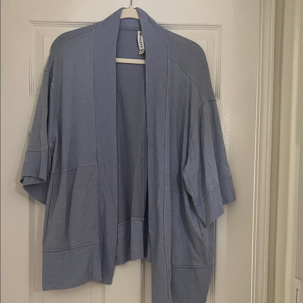 Blue Open Front Cardigan